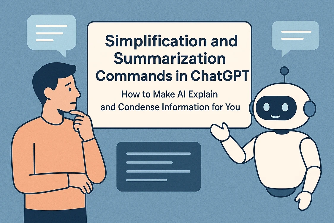 Simplification and Summarization Commands in ChatGPT: How to Make AI Explain and Condense Information for You